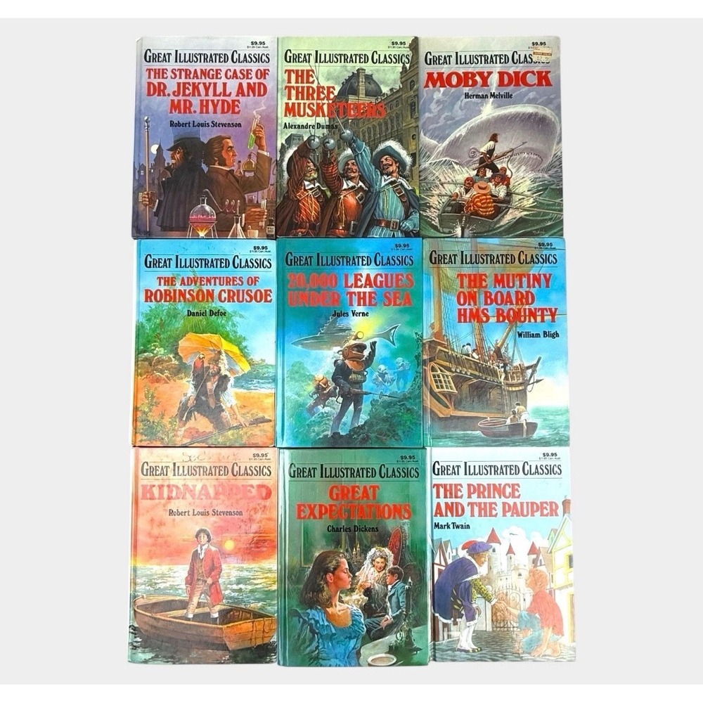Great Illustrated Classics Baronet Books Lot of 9 Hardcover Kids Classics Books
